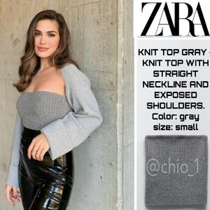 ZARA KNIT TOP GRAY BLOGGER FAVORITE